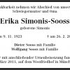 Simonis Erika 1923-2011 Todesanzeige